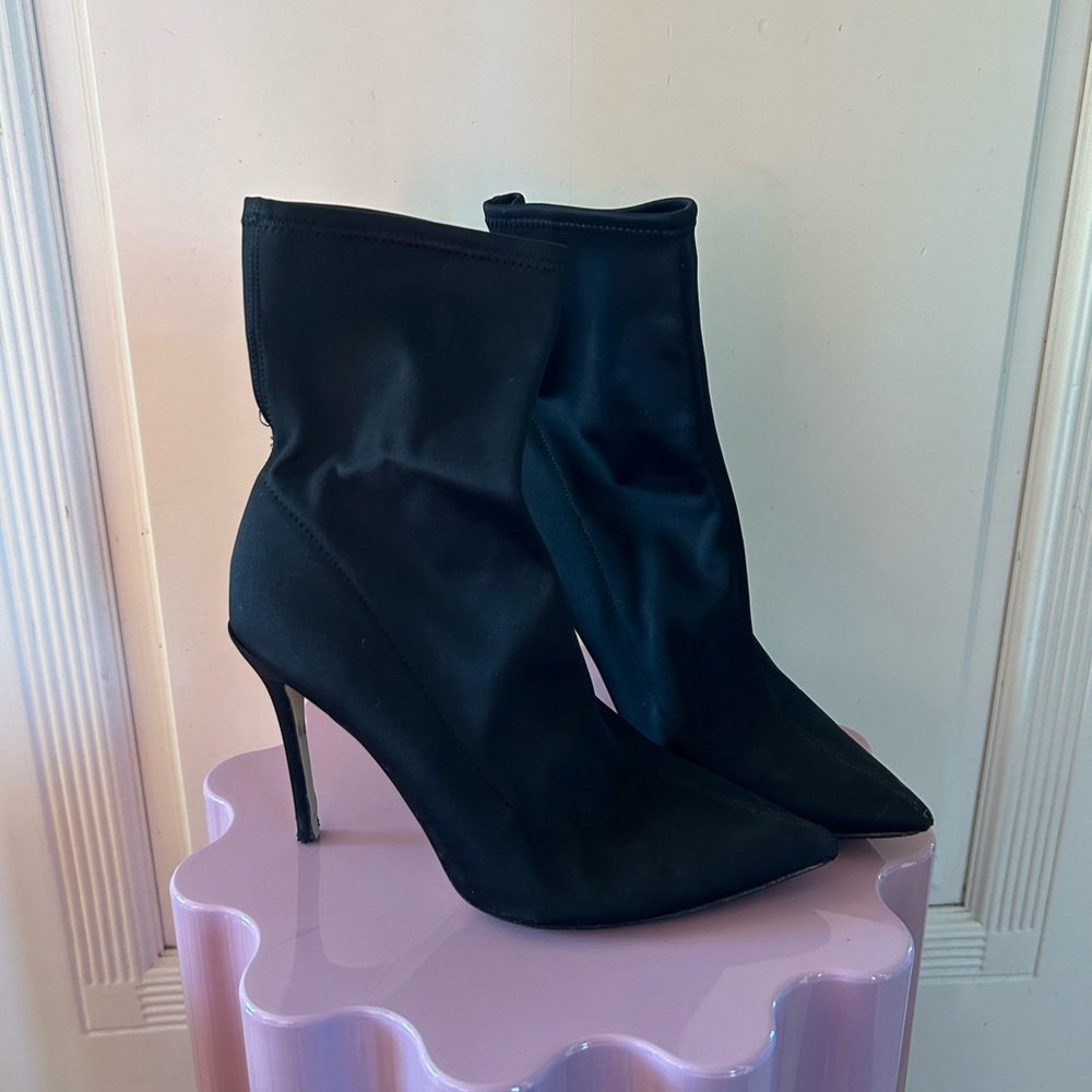 Topshop black Mojito sock boots